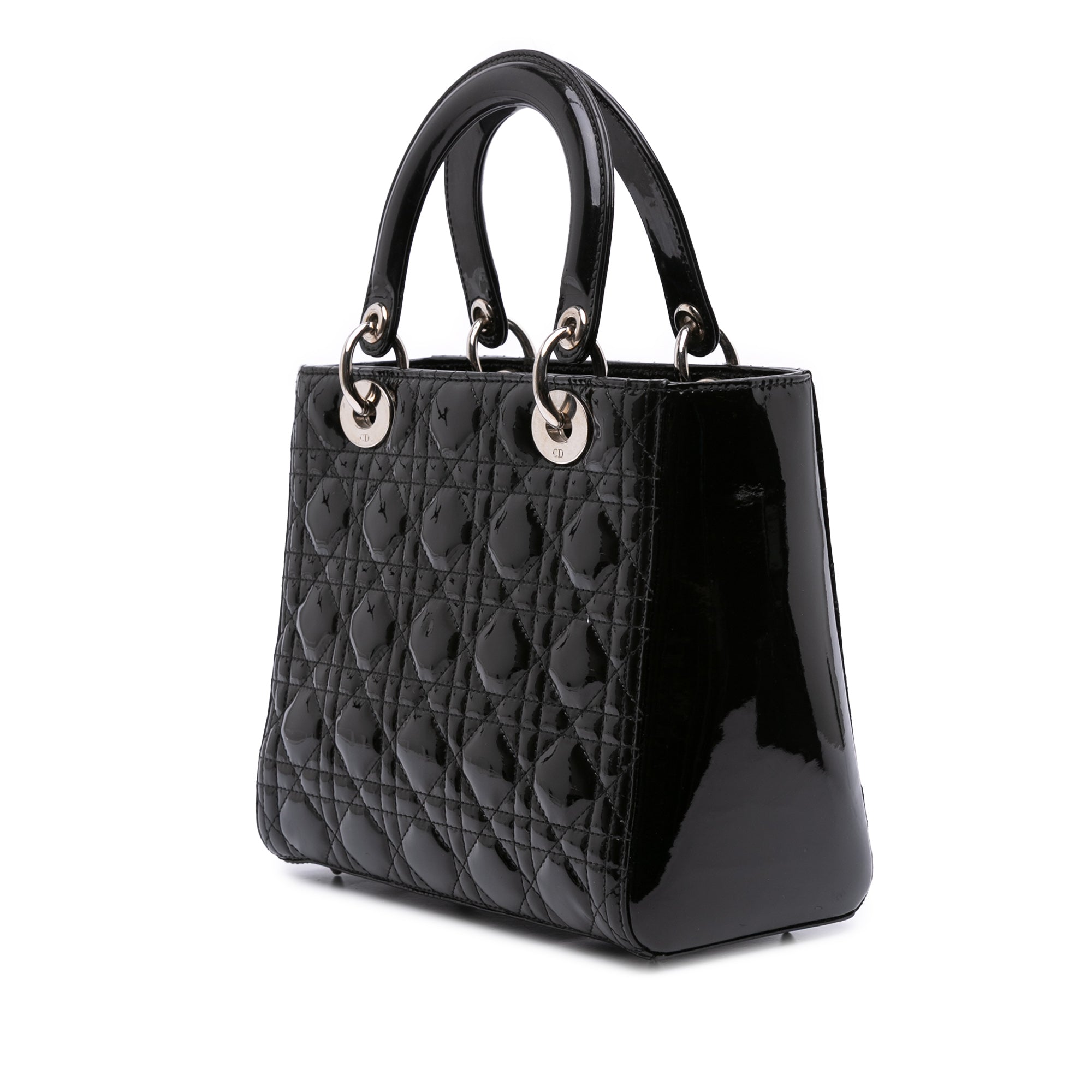 Medium Patent Cannage Lady Dior