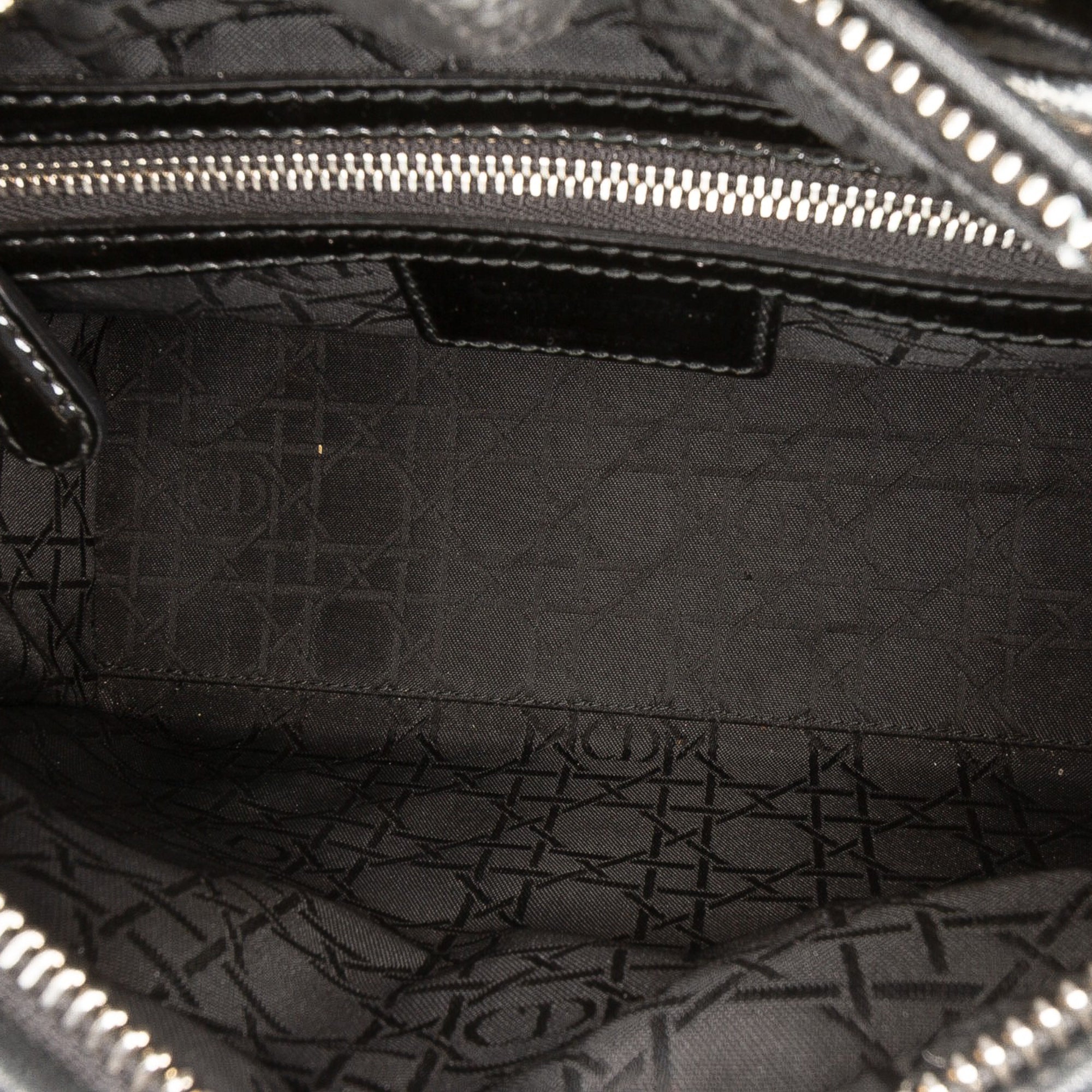 Medium Patent Cannage Lady Dior