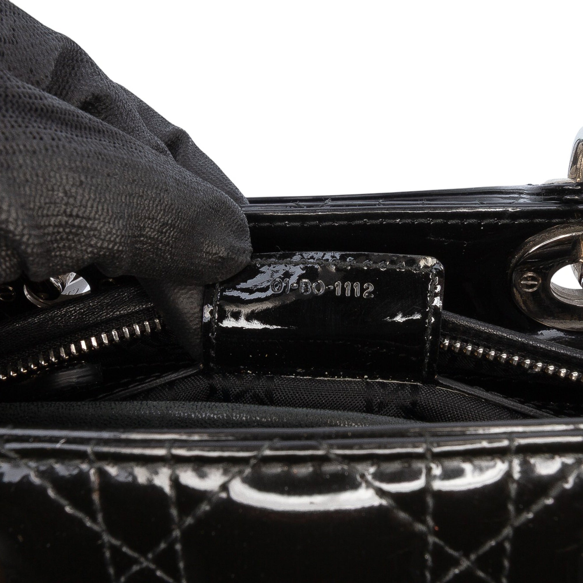 Medium Patent Cannage Lady Dior