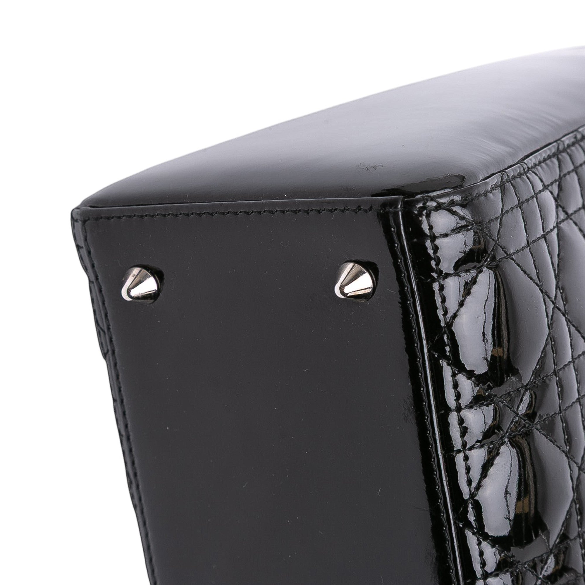 Medium Patent Cannage Lady Dior