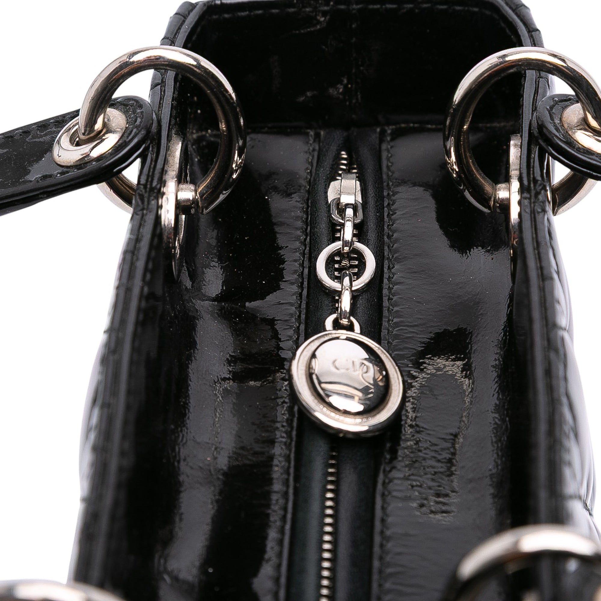 Medium Patent Cannage Lady Dior