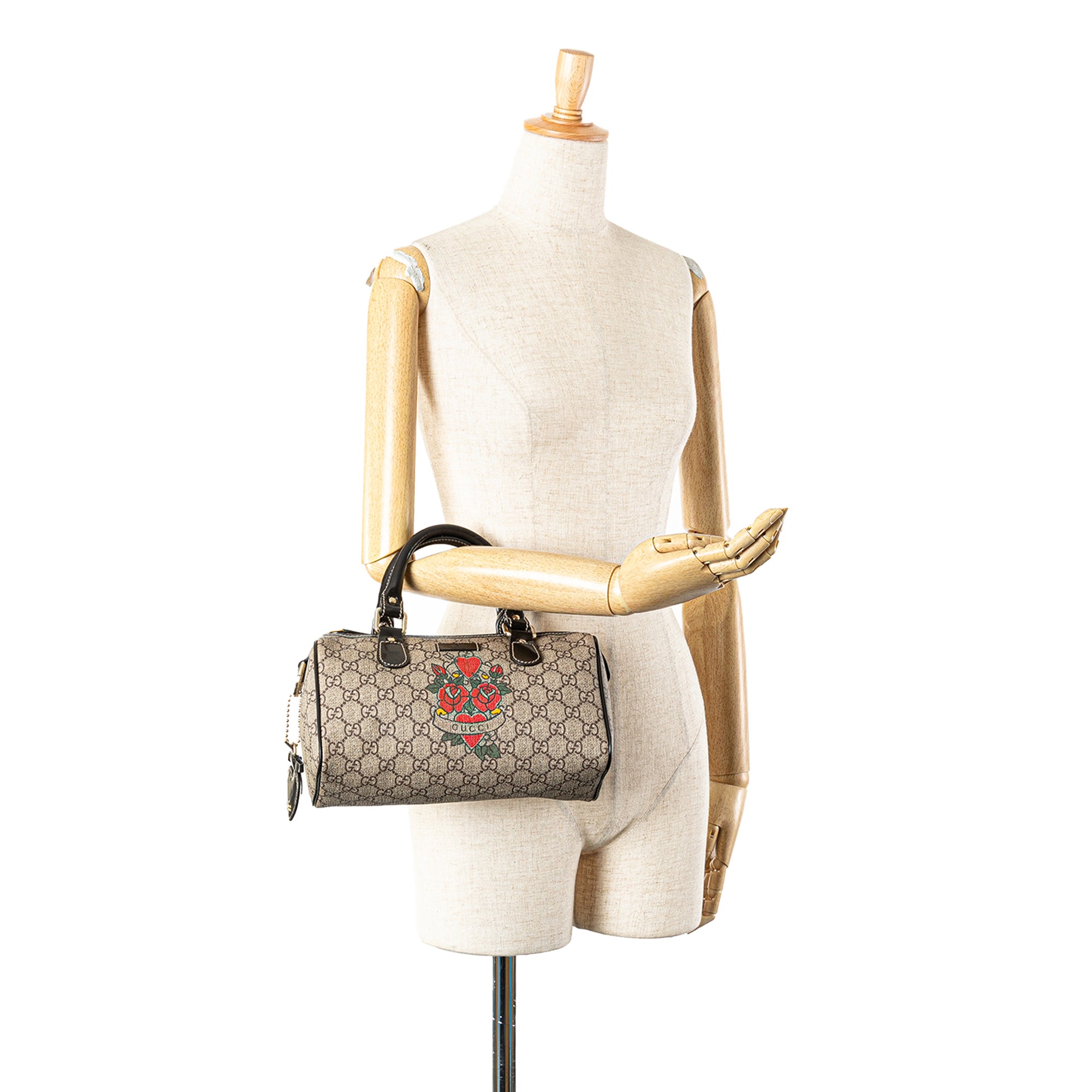 Small GG Supreme Joy Tattoo Heart Boston Bag