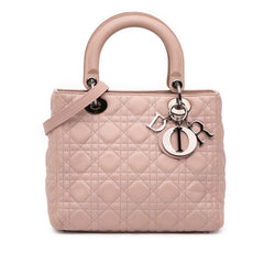 Medium Lambskin Cannage Lady Dior