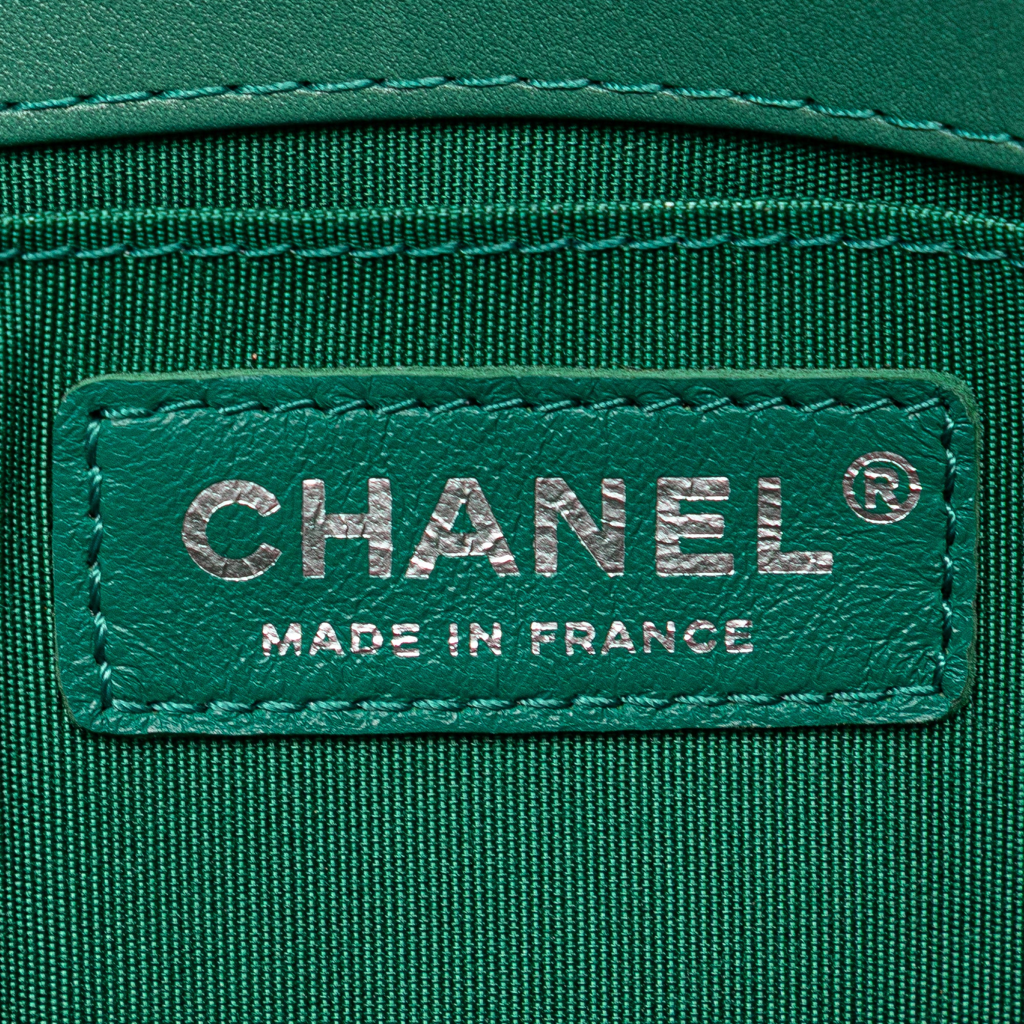 New Medium Braided Chevron Lambskin Boy Flap