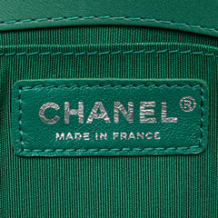 New Medium Braided Chevron Lambskin Boy Flap