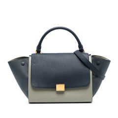 Medium Tricolor Trapeze Satchel