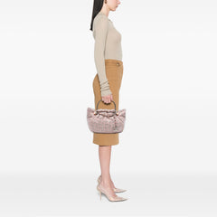 Tweed Boucle Knitting Top Handle Bag