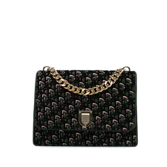 Oblique Velvet Diorama Satchel