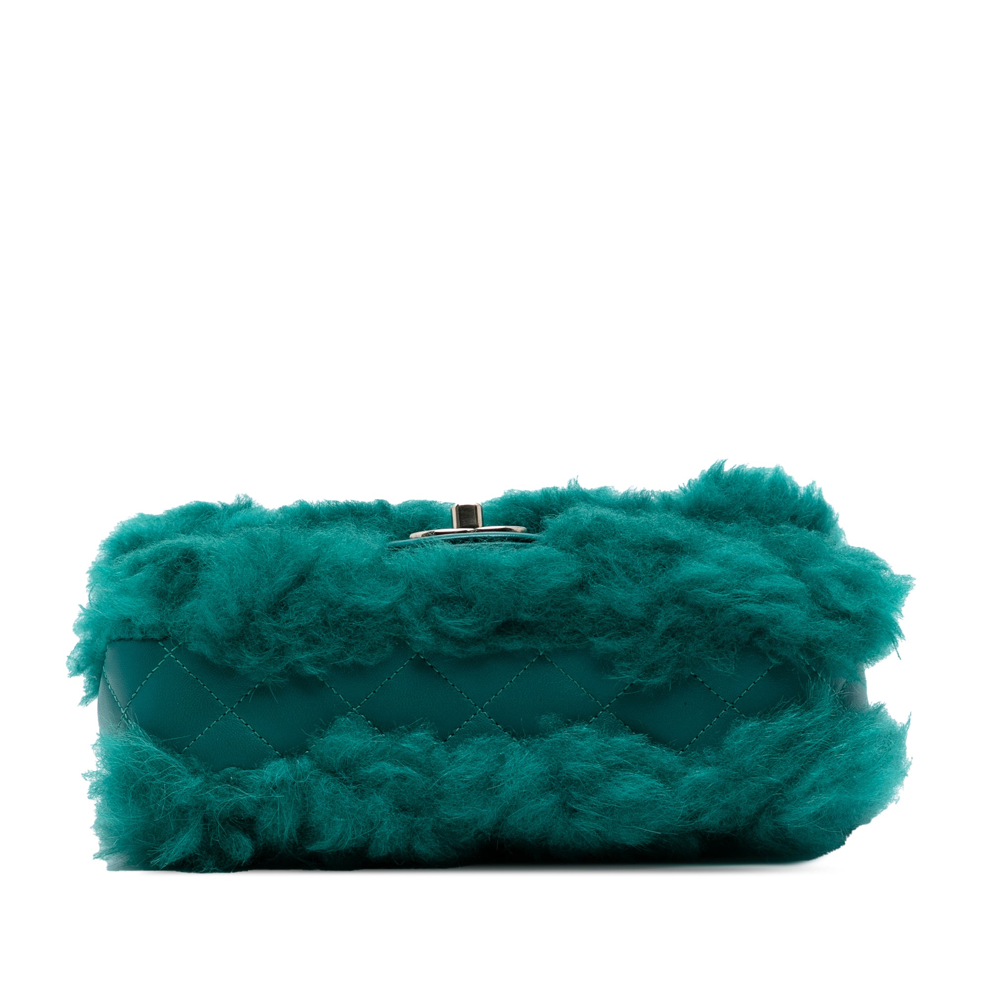 Small CC Shearling Single Flap