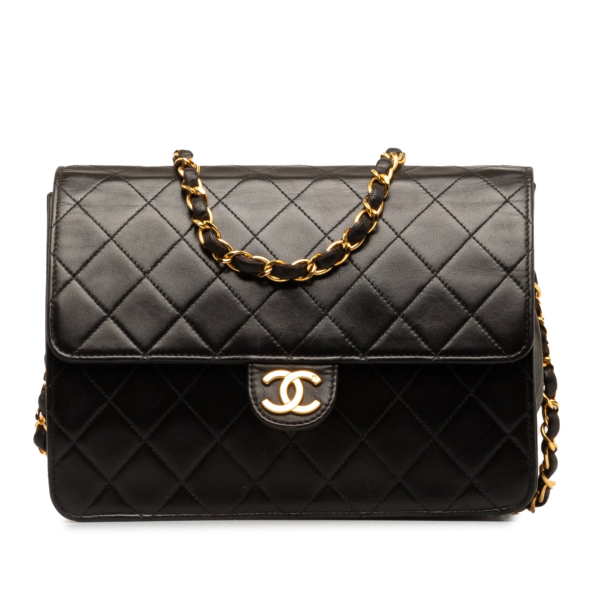 CC Quilted Lambskin Single Flap_0