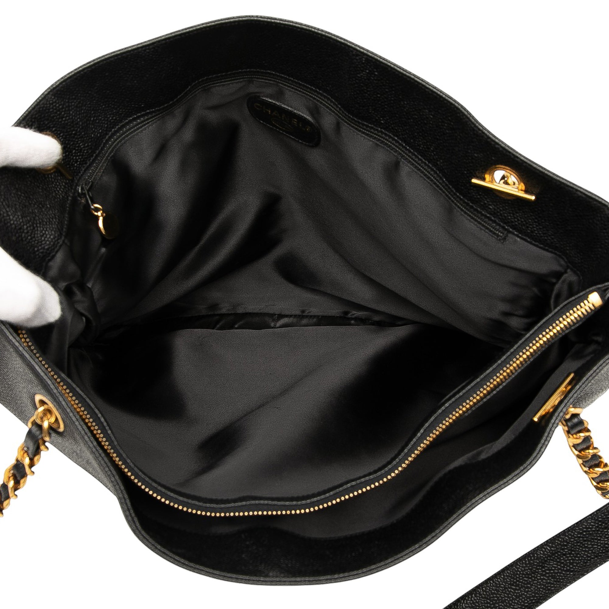 CC Caviar Chain Tote