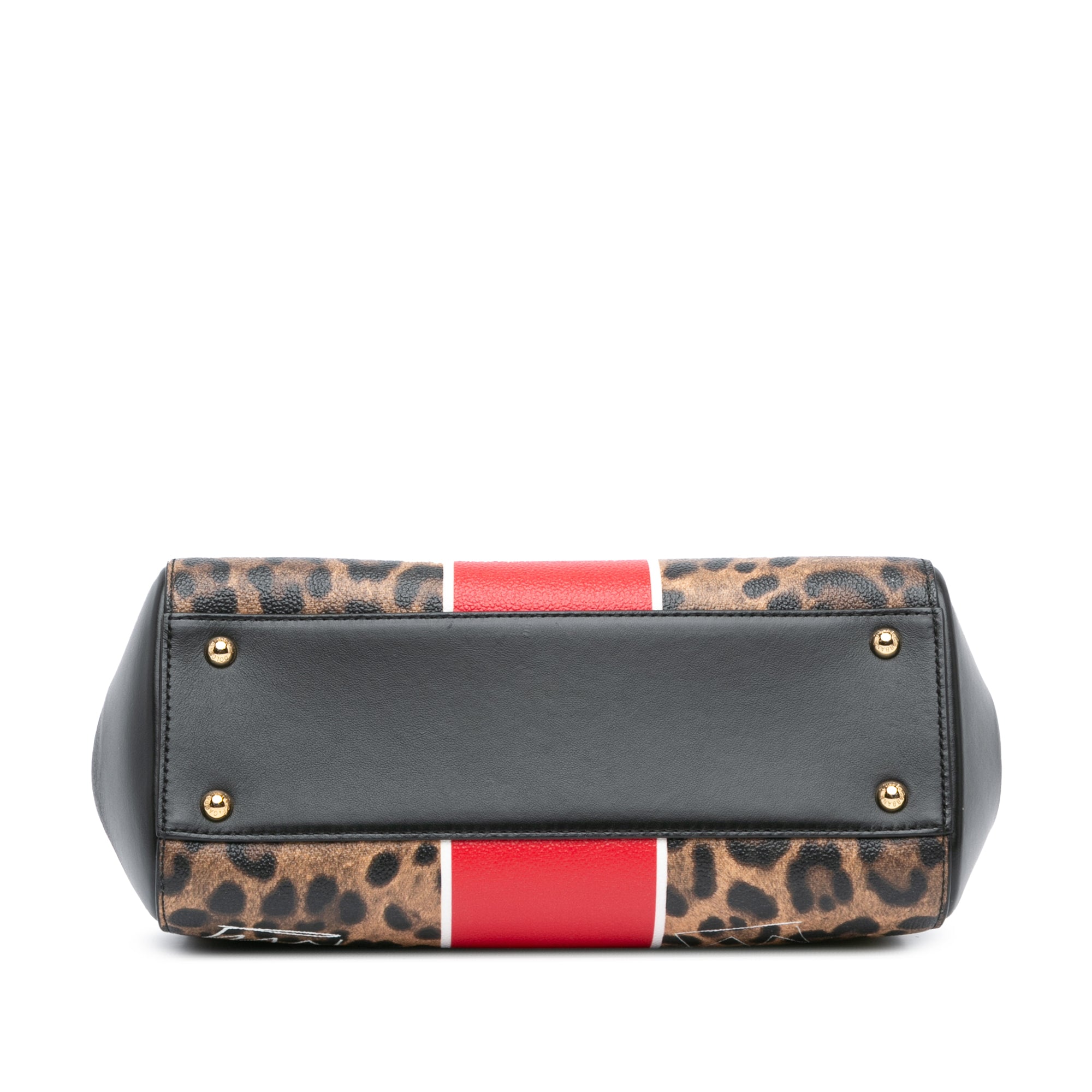 Medium Calfskin Leopard Print Miss Sicily Graffiti Satchel