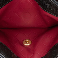 Quilted Caviar Moon Messenger Bag