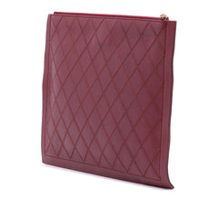 CC Stitched Lambskin Clutch
