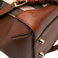Small House Check Canvas Bridle Gladstone Satchel