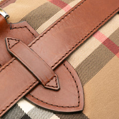 Small House Check Canvas Bridle Gladstone Satchel