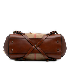 Small House Check Canvas Bridle Gladstone Satchel