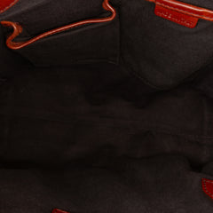 Small House Check Canvas Bridle Gladstone Satchel