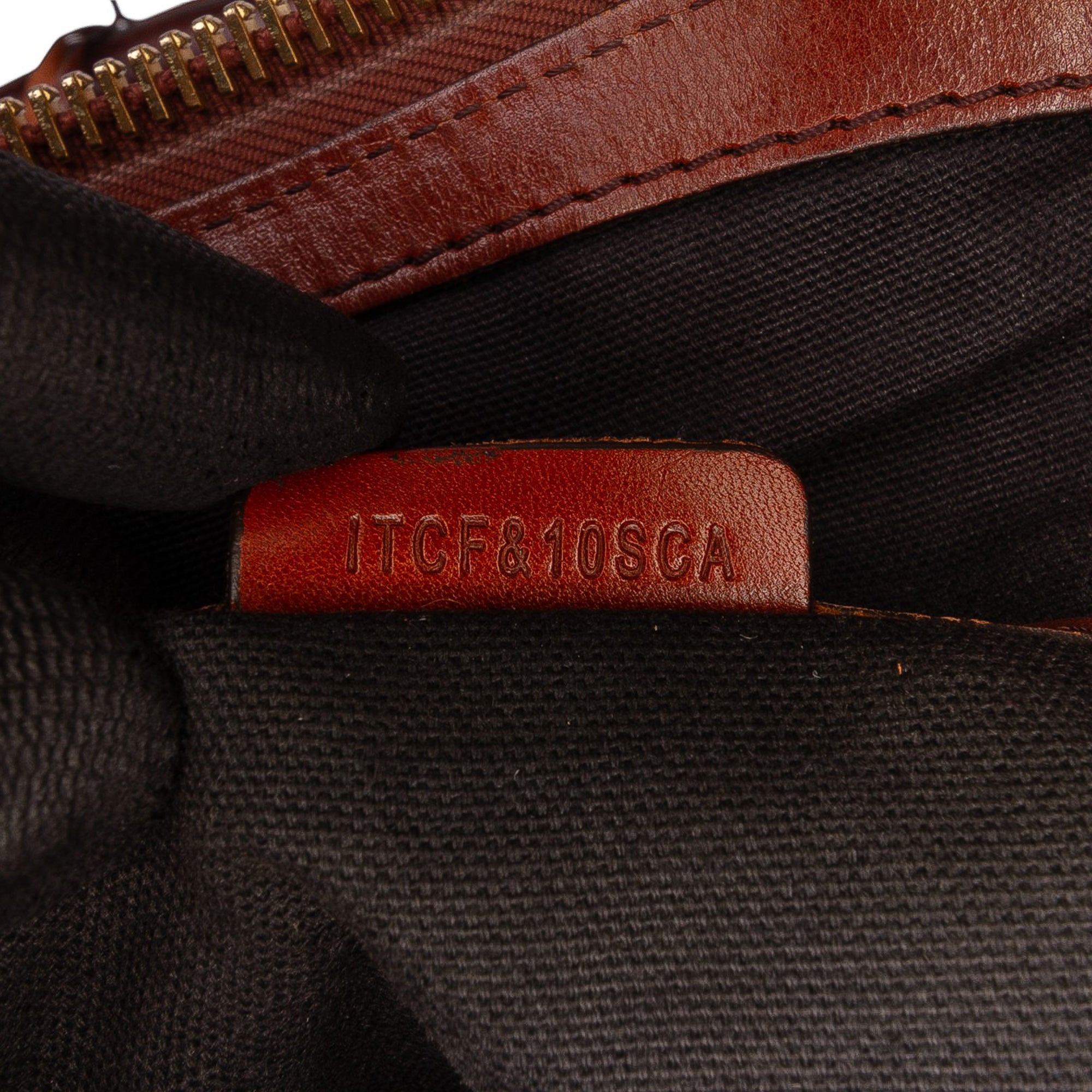 Small House Check Canvas Bridle Gladstone Satchel