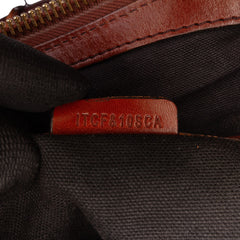 Small House Check Canvas Bridle Gladstone Satchel