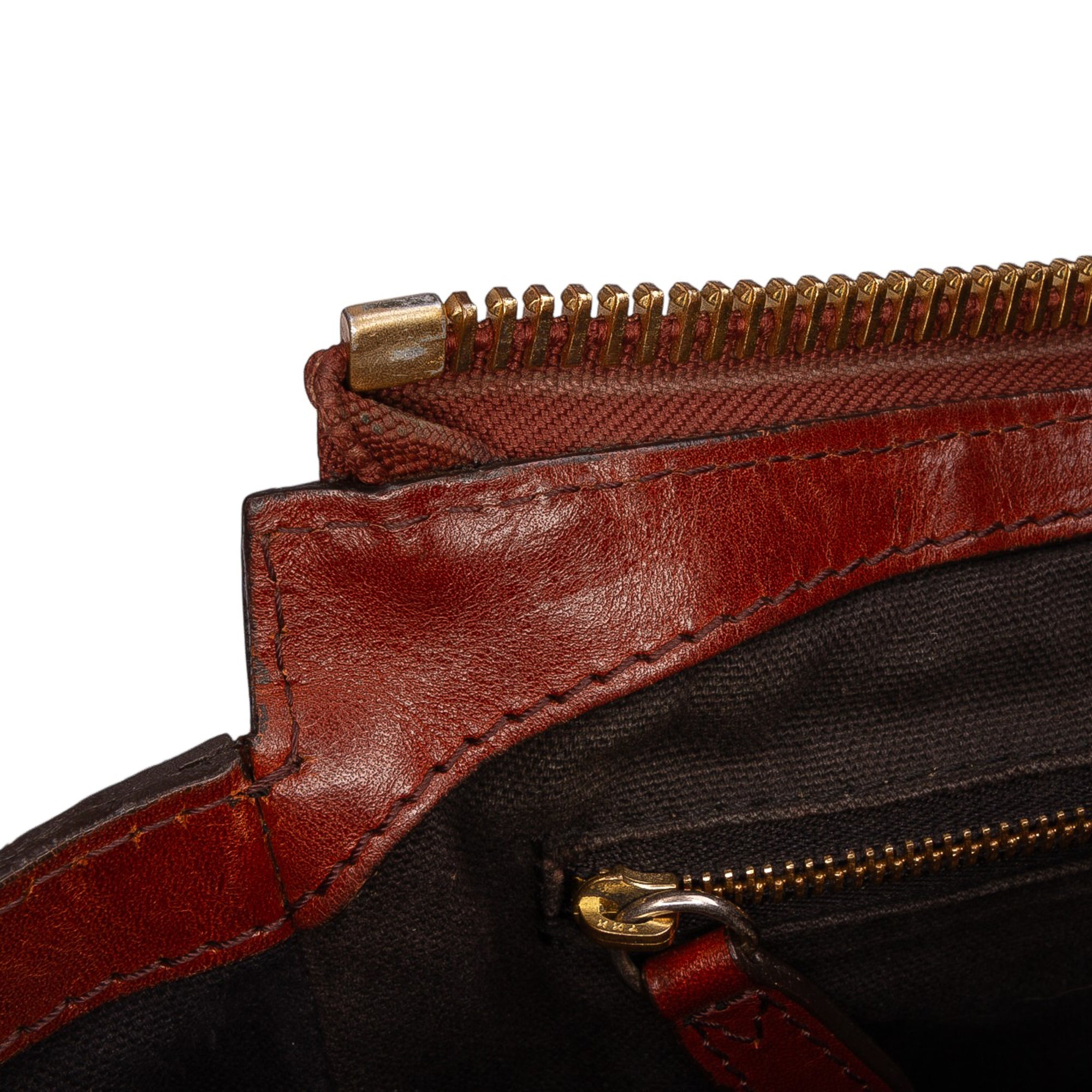 Small House Check Canvas Bridle Gladstone Satchel
