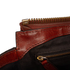 Small House Check Canvas Bridle Gladstone Satchel