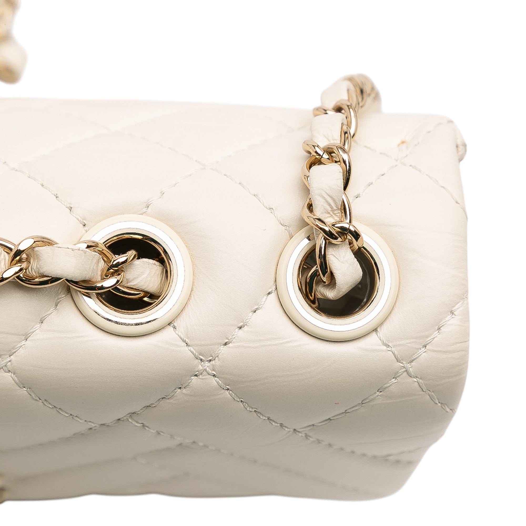 Small Mix Quilted Aged Calfskin New Clutch Flap