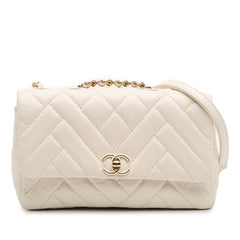 Small Mix Quilted Aged Calfskin New Clutch Flap