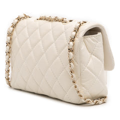Small Mix Quilted Aged Calfskin New Clutch Flap