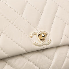Small Mix Quilted Aged Calfskin New Clutch Flap