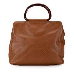 CC Lambskin Tortoise Handle Tote