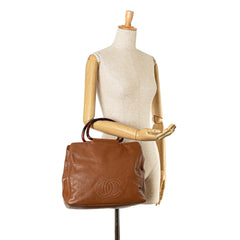 CC Lambskin Tortoise Handle Tote