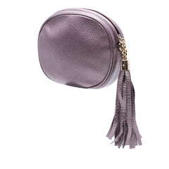 Mini Metallic Pebbled Calfskin Soho Chain Crossbody