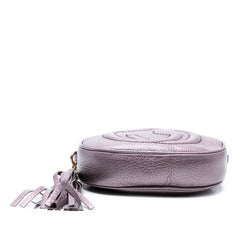 Mini Metallic Pebbled Calfskin Soho Chain Crossbody
