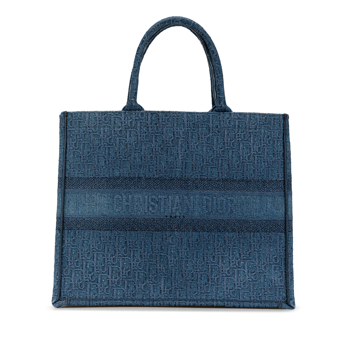 Large Oblique Denim Book Tote