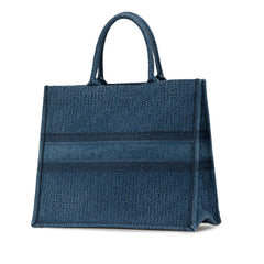 Large Oblique Denim Book Tote