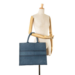 Large Oblique Denim Book Tote