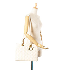 Large Lambskin Cannage Lady Dior