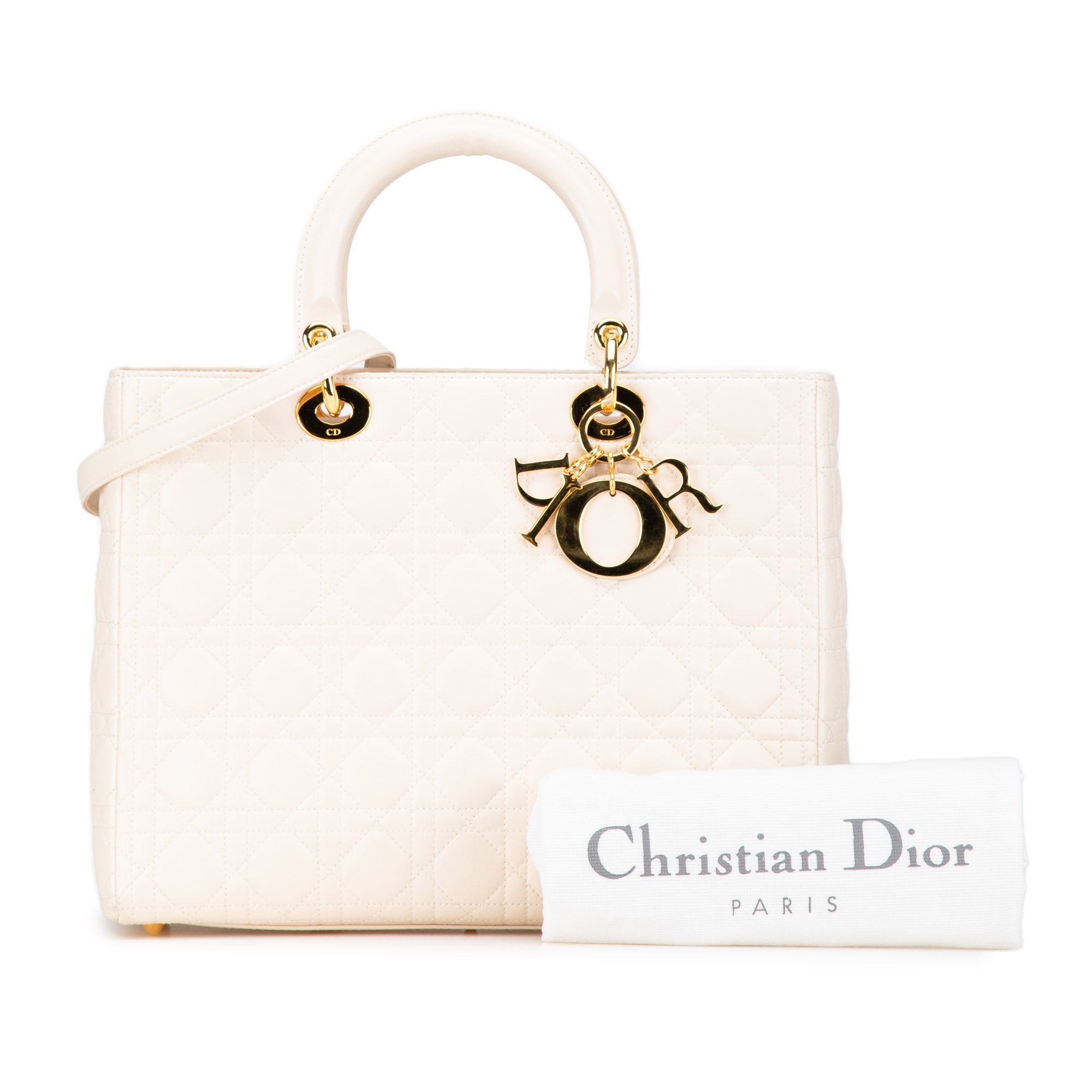 Large Lambskin Cannage Lady Dior