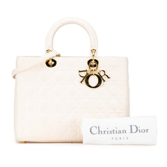 Large Lambskin Cannage Lady Dior
