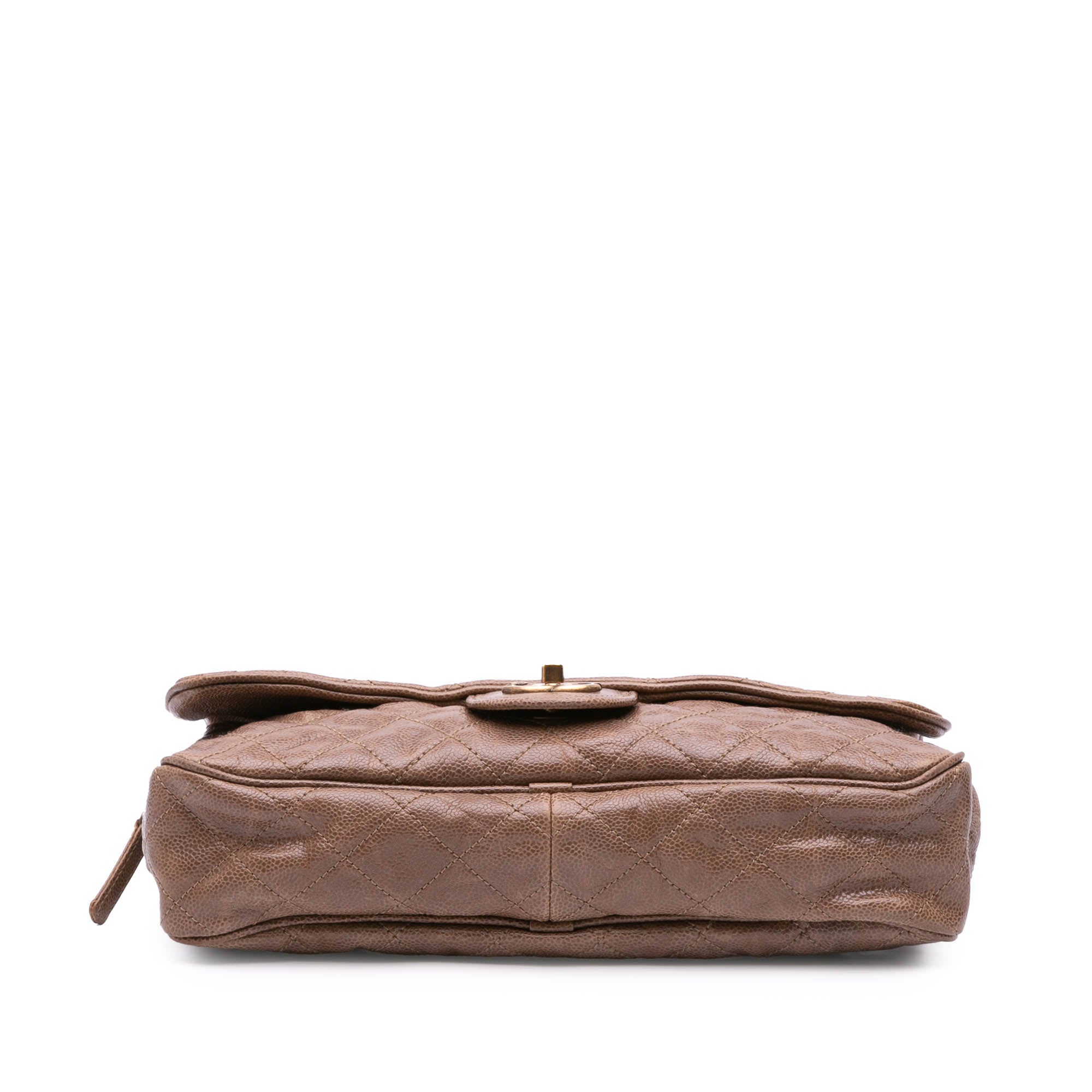Large Quilted Glazed Caviar Shiva Flap