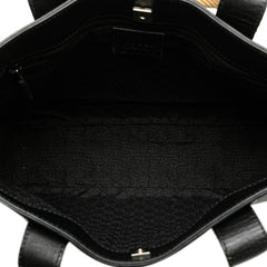 Leather Web Handbag