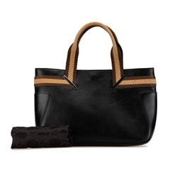 Leather Web Handbag