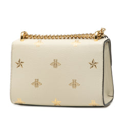 Small Leather Bee Star Padlock Crossbody