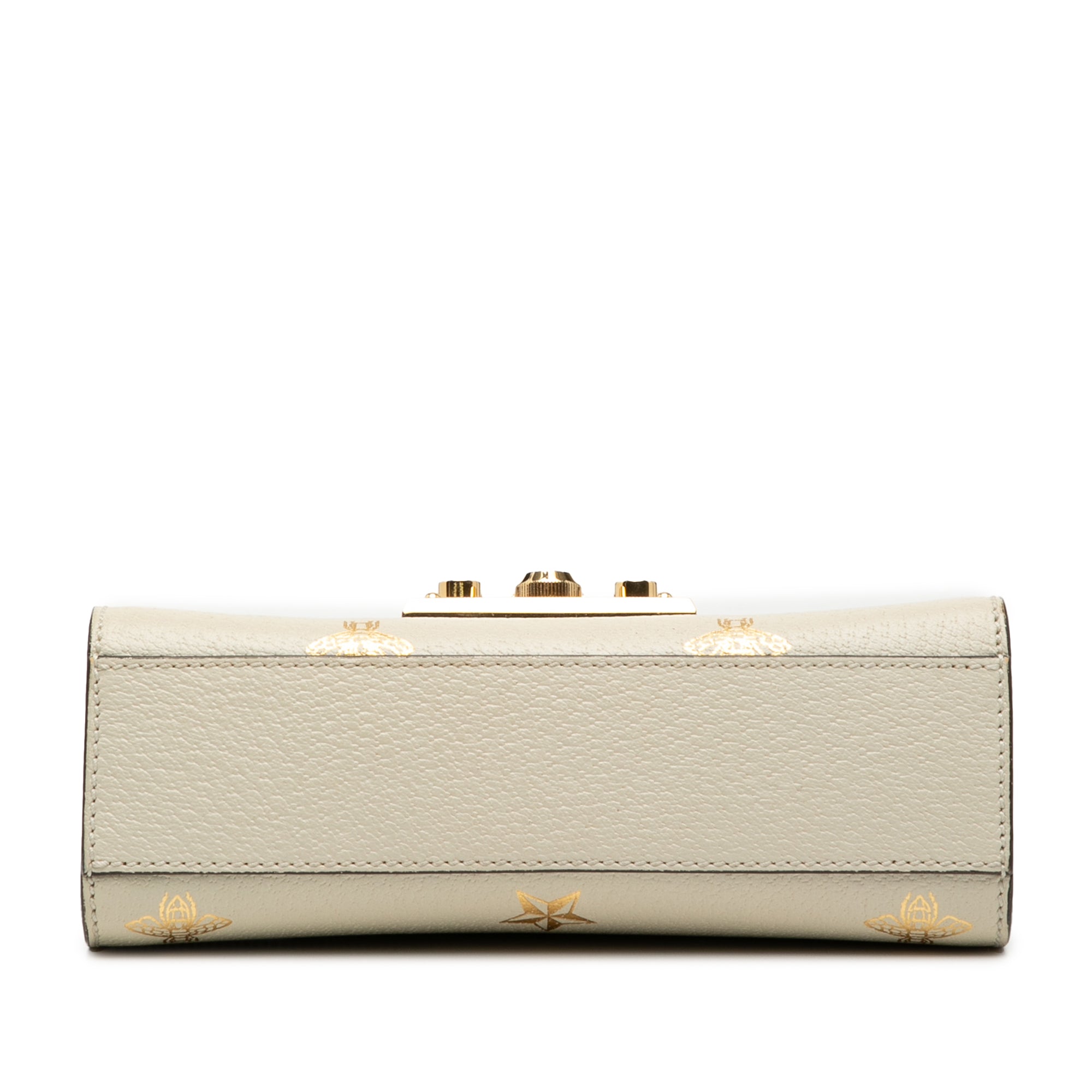 Small Leather Bee Star Padlock Crossbody