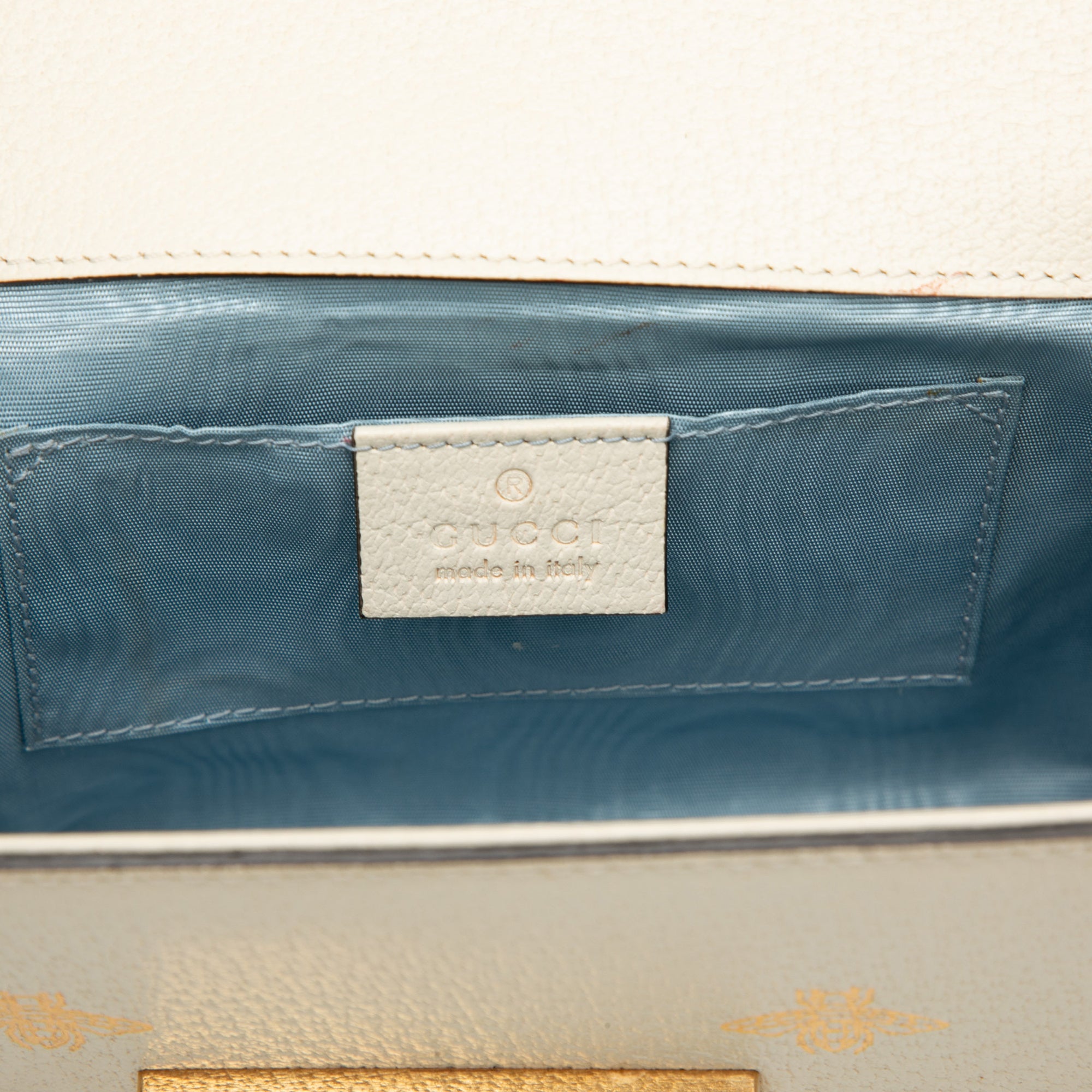 Small Leather Bee Star Padlock Crossbody