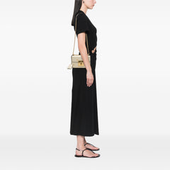 Small Leather Bee Star Padlock Crossbody