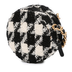 Tweed 19 Round Clutch with Chain and Coin Purse