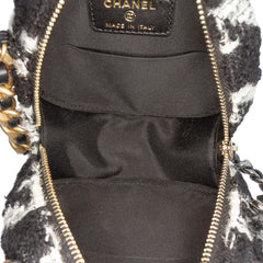 Tweed 19 Round Clutch with Chain and Coin Purse