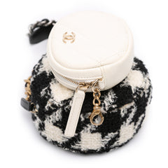 Tweed 19 Round Clutch with Chain and Coin Purse